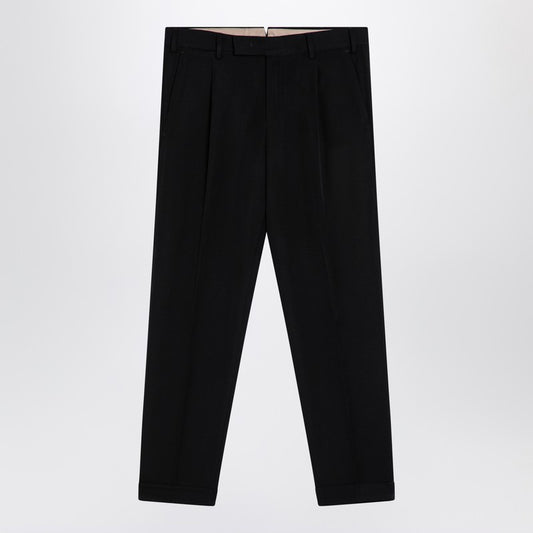 Black Virgin Wool Trousers