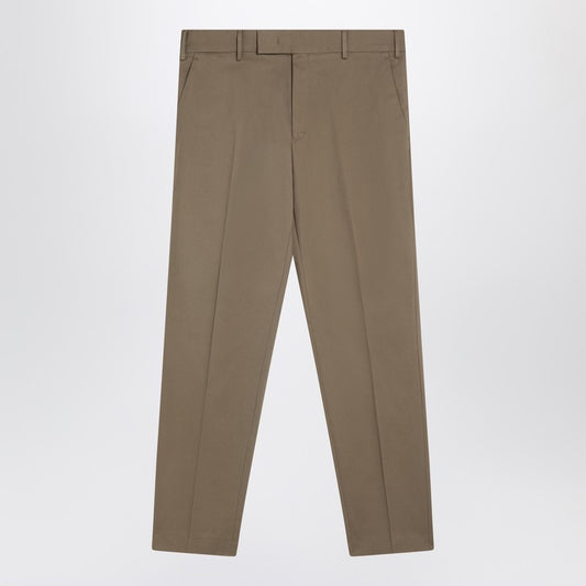 Dark Beige Cotton Trousers