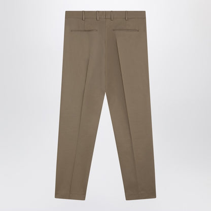 Dark Beige Cotton Trousers