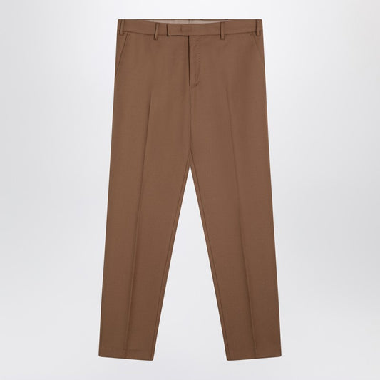 Desert-coloured Virgin Wool Trousers