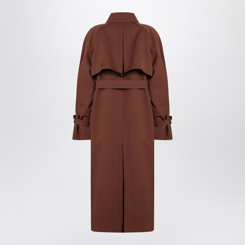 معطف ترنش من الجبردين بني اللون مقاوم للمطر