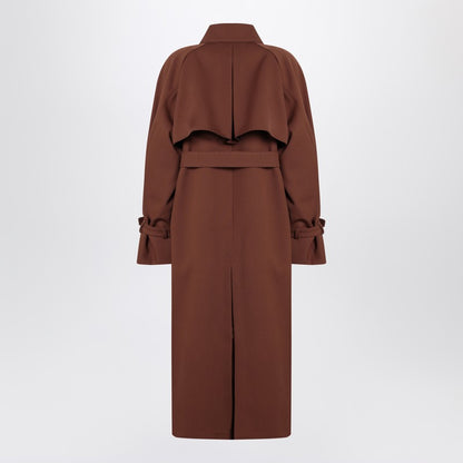 Brown Rainproof Gabardine Trench Coat