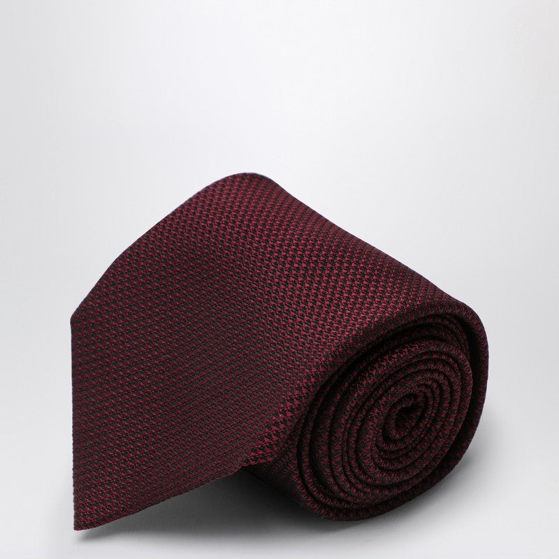 Bordeaux-Coloured Silk Tie
