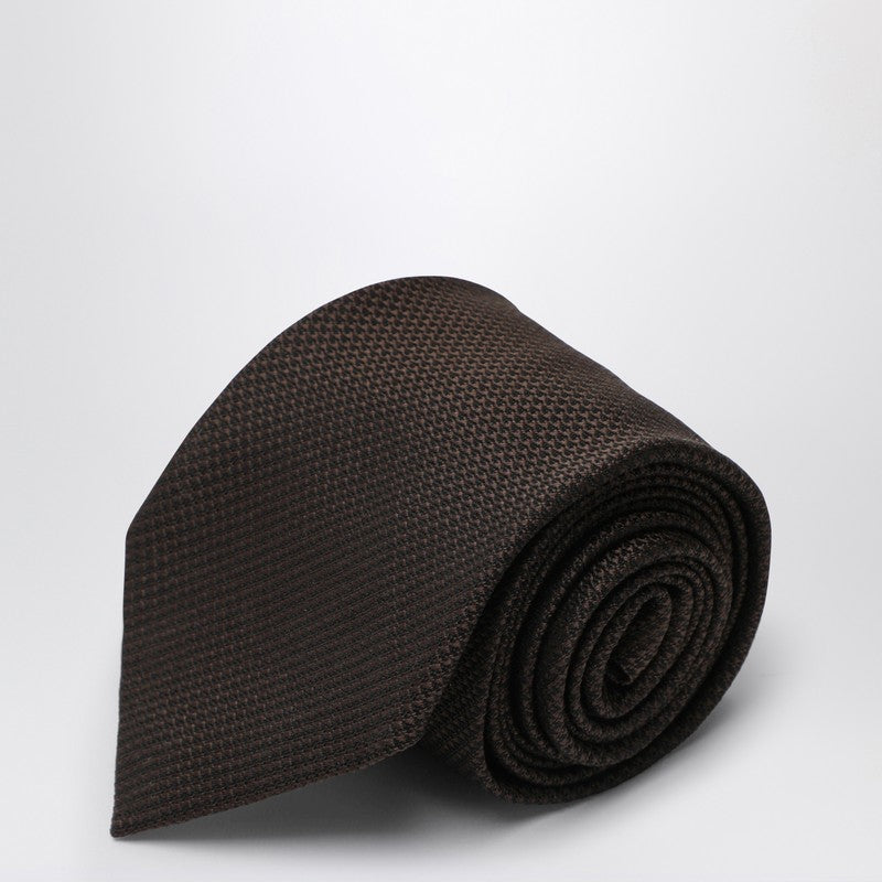 Brown Silk Tie