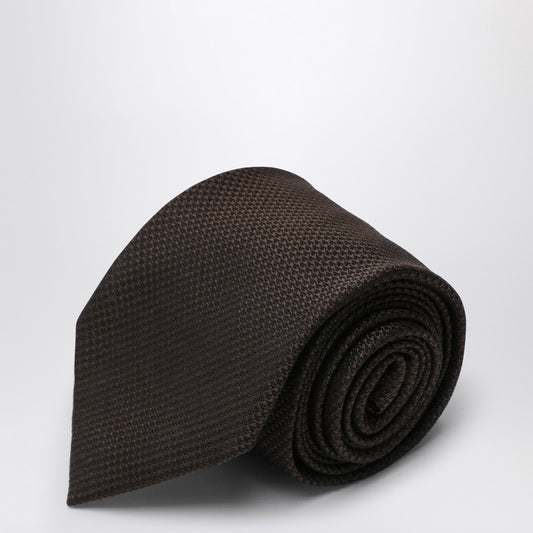 Brown Silk Tie