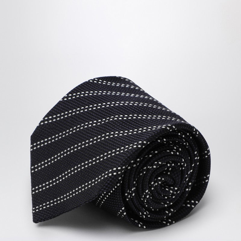 Blue/white Silk Tie