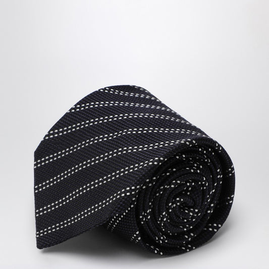 Blue/white Silk Tie