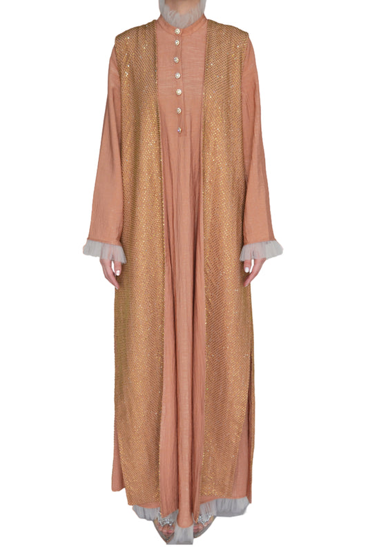 CAMEL AND CREME CAFTAN