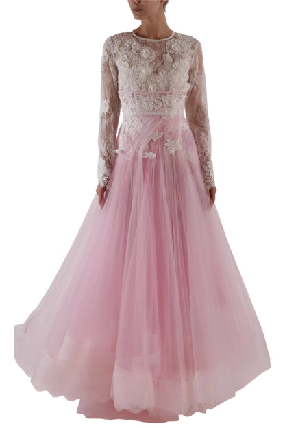 CANARIO LACE BLOUSE & BELTED SKIRT