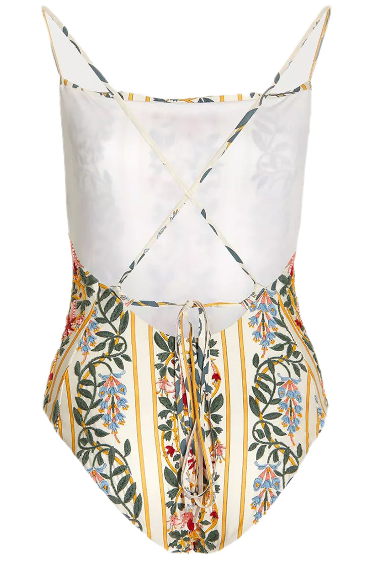 CAOBA FLORAL EMBROIDERED ONE PIECE SWIMSUIT