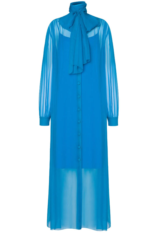CHIFFON SHIRT DRESS