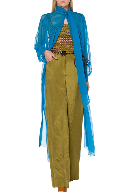CHIFFON SHIRT DRESS
