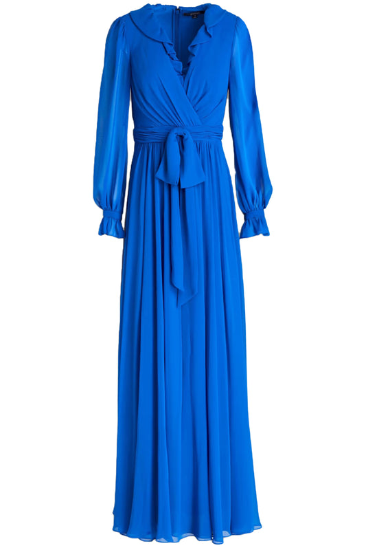 CHIFFON WRAP MAXI DRESS
