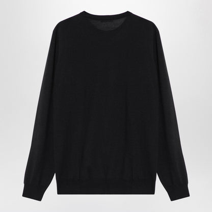 Dark Grey Wool Crew-neck Sweater