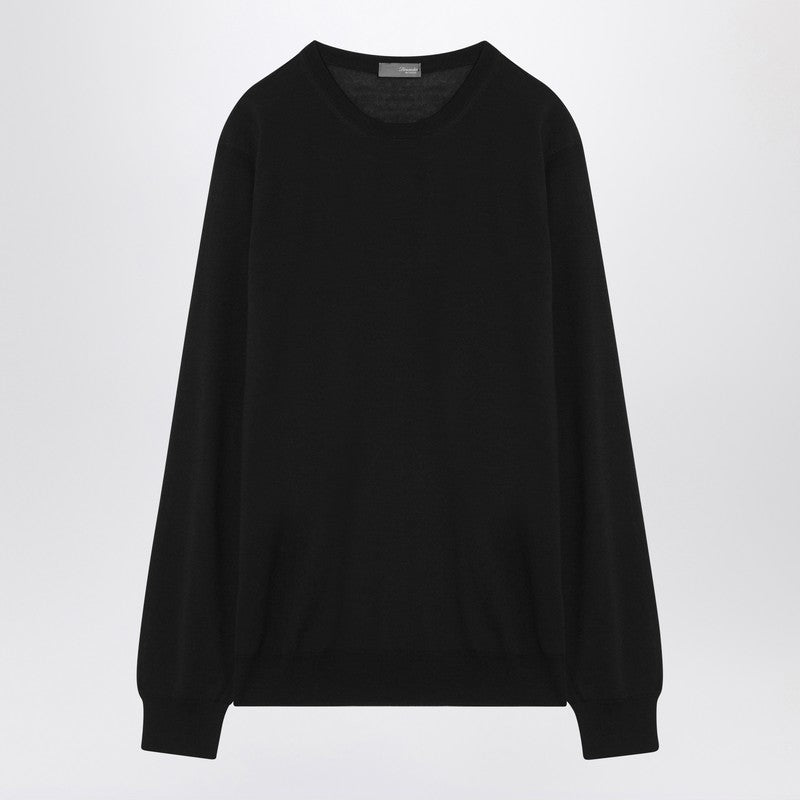 Black Wool Crew-neck Sweater