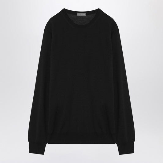 Black Wool Crew-neck Sweater
