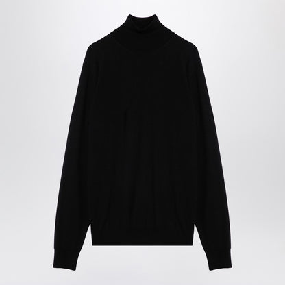 Black Wool Turtleneck Sweater