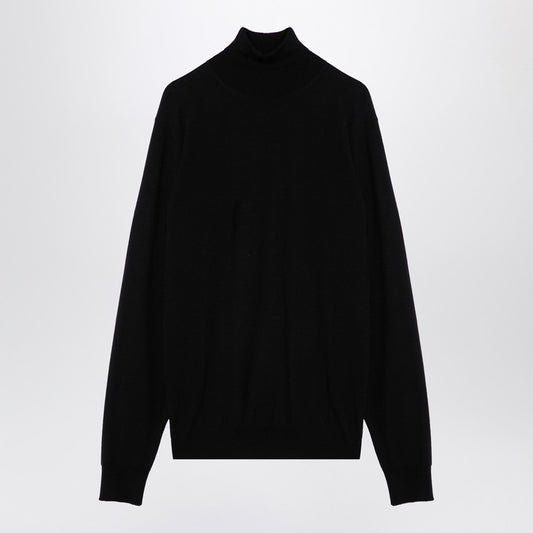 Black Wool Turtleneck Sweater