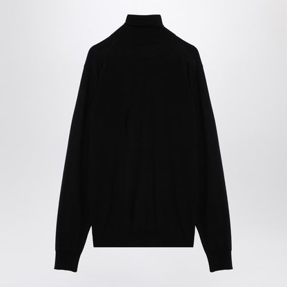 Black Wool Turtleneck Sweater