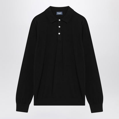 Black Cotton Polo Shirt