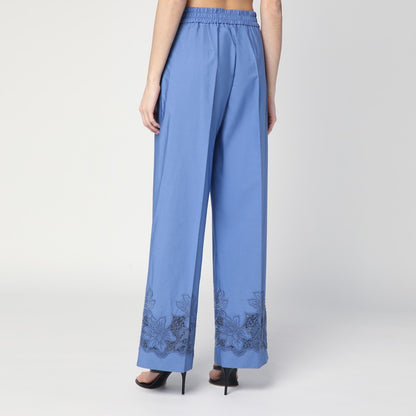 Embroidered Cotton Pants