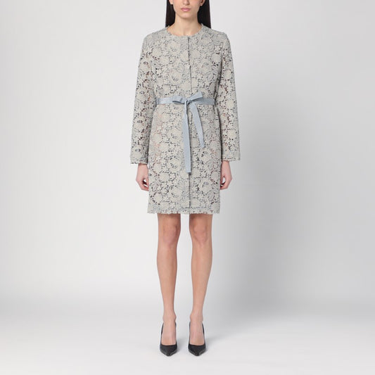 Light Grey Lace Long Jacket