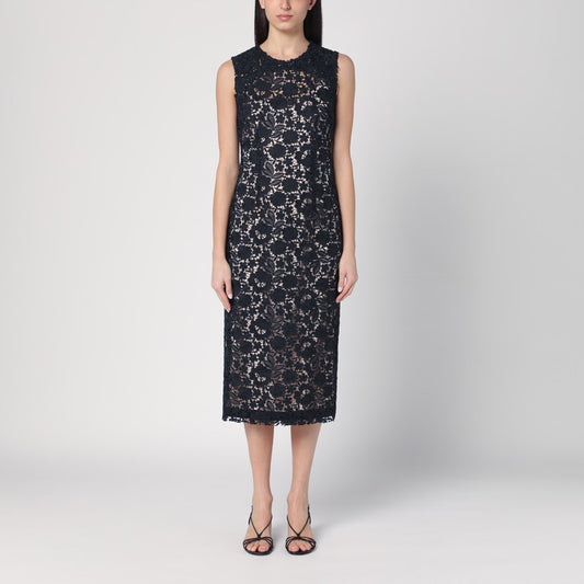 Blue Lace Midi Dress