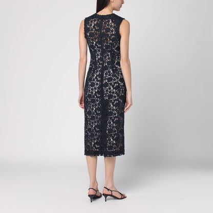 Blue Lace Midi Dress