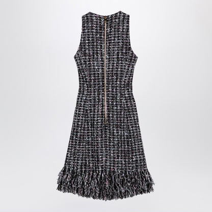 Tweed Mini Dress With Buttons