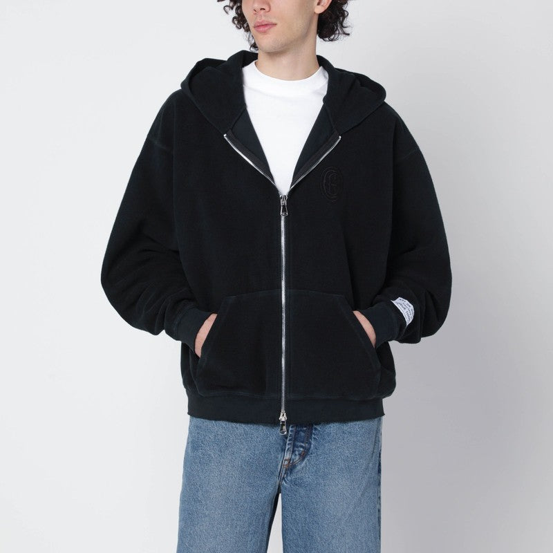 Black cotton hoodie