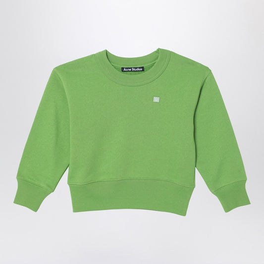 Green Sweatshirt With Small Logo Patch
