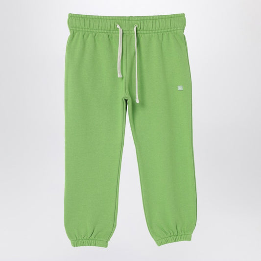 Green Jogging Trousers With Small Logo Patch