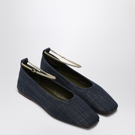 Navy Blue Denim Augusta Ballerina