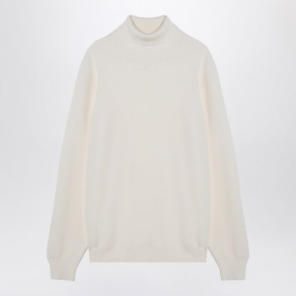 White Virgin Wool Turtleneck
