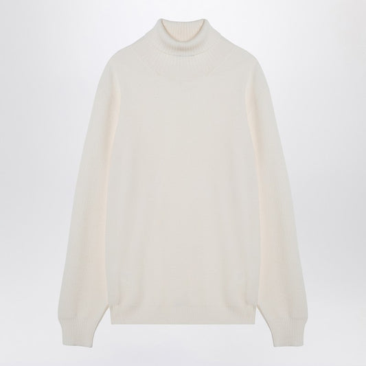 White Virgin Wool Turtleneck