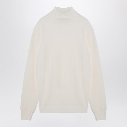 White Virgin Wool Turtleneck