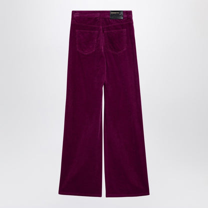 Purple Corduroy Palazzo Trousers