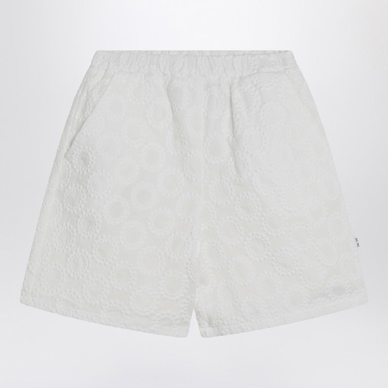 White Cotton Shorts