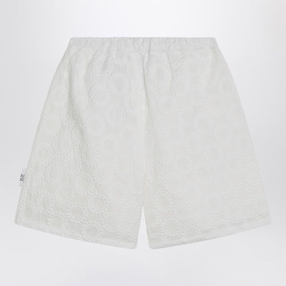 White Cotton Shorts