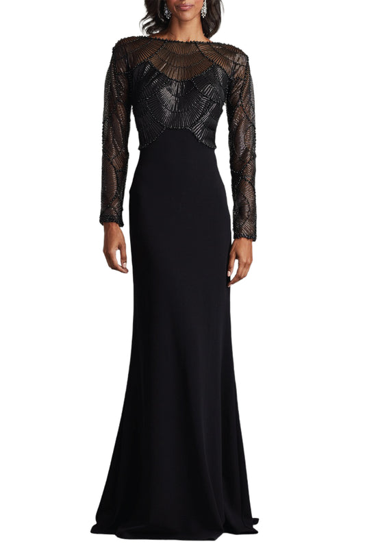 DESTINY LONG-SLEEVE EMBELLISHED GOWN