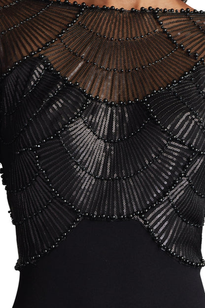 DESTINY LONG-SLEEVE EMBELLISHED GOWN