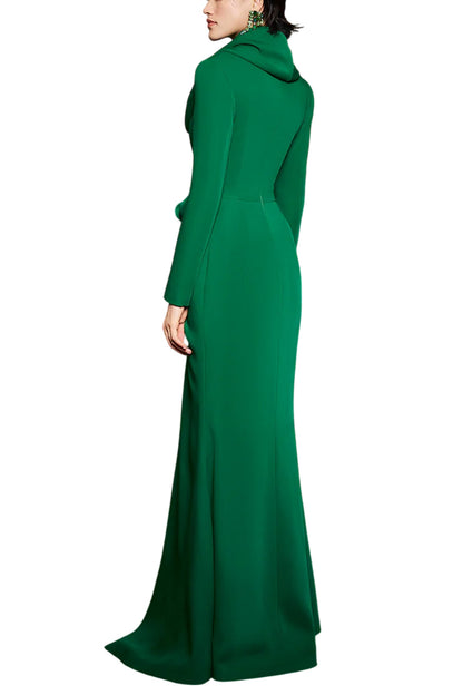 DRAPED GOWN WITH HOODIE