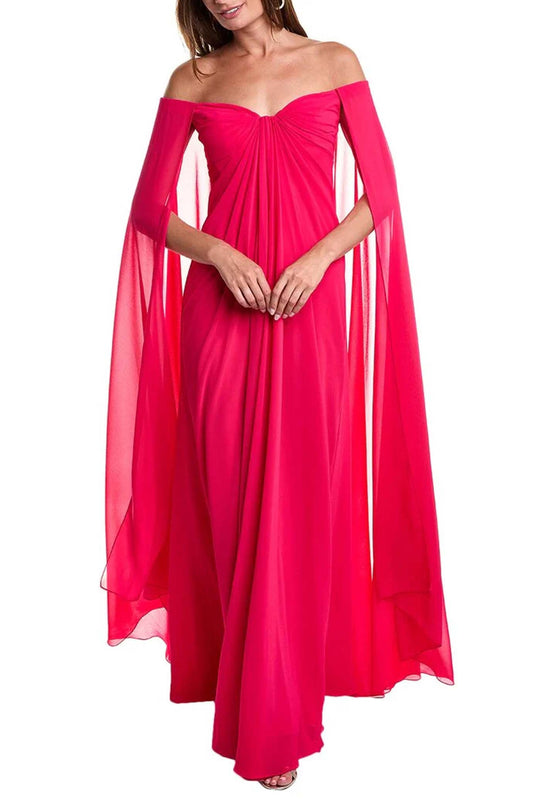 DRAPED GOWN IN CHIFFON