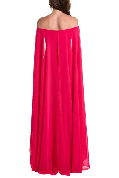 DRAPED GOWN IN CHIFFON
