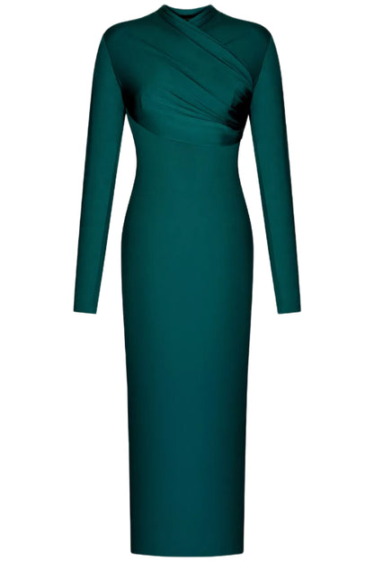 DRAPED JERSEY DRESS