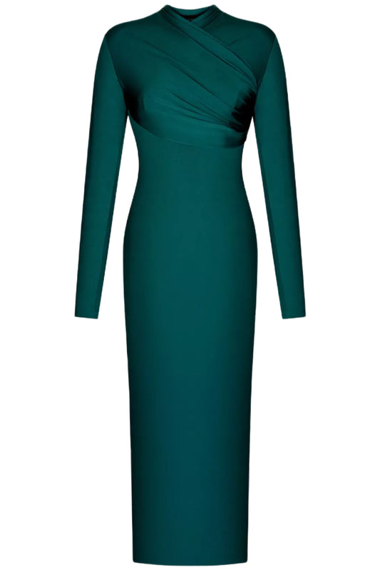 DRAPED JERSEY DRESS