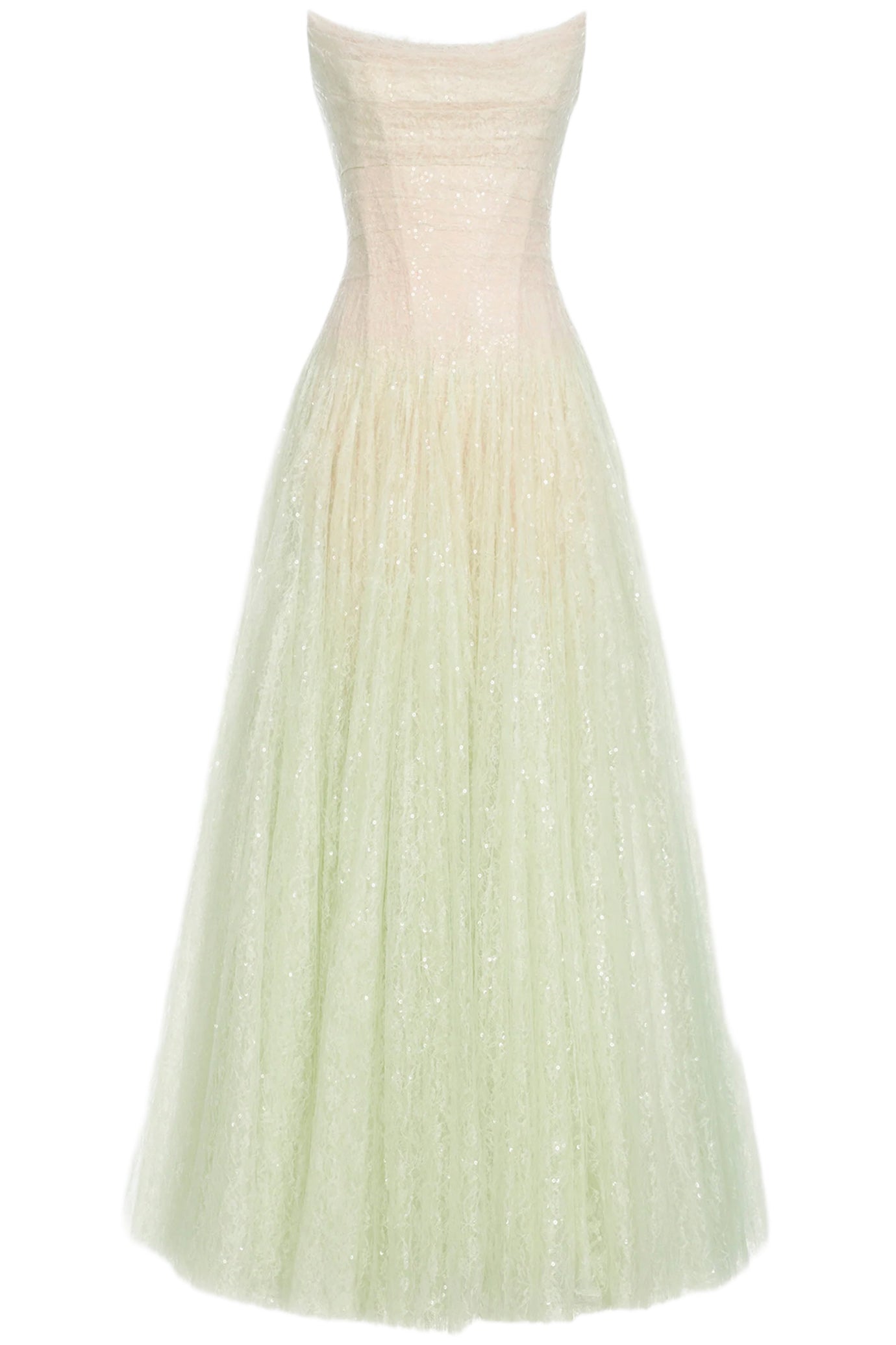 DRAPED LACE MAXI DRESS