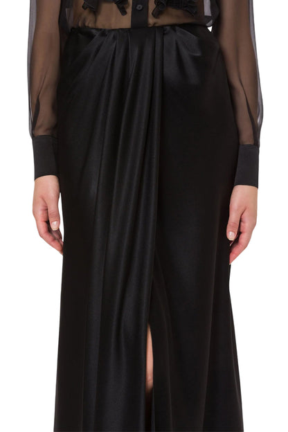 DRAPED MAXI SKIRT