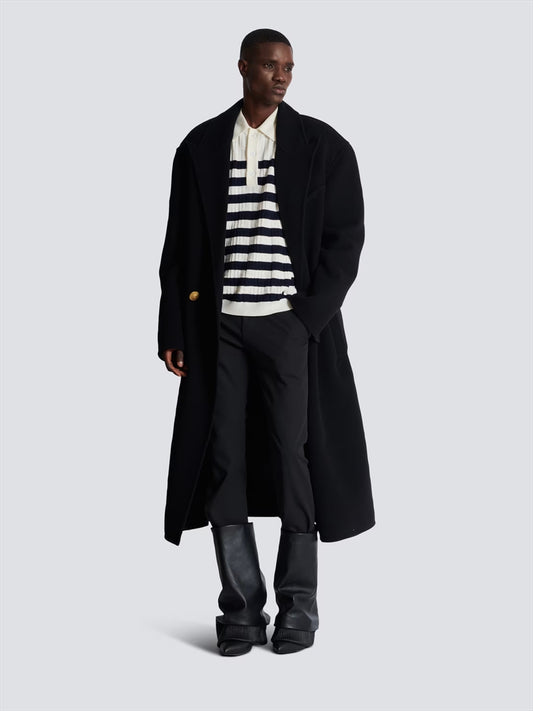 STRIPED KNIT POLO SHIRT WITH MONOGRAM