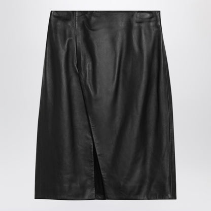 Akare Black Leather Skirt